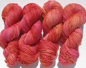 BIOGRAPHY -dyed to order- ROSE BRITTANIA superwash dk merino wool yarn in coral pink orange