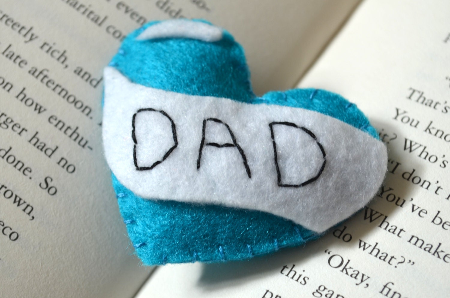Dad Tattoo Heart Brooch