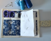 Blue Floral Sewing Needle Case