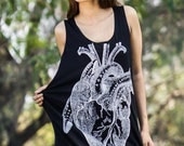 Heart Anatomy tank top - Women t-shirt tank top black Tunic Unisex Shirt men Vest Women Sleeveless Singlet Black T-Shirt Size M L