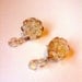 Mid Century Pierced Crystal Earrings 1950s Vintage Jewelry