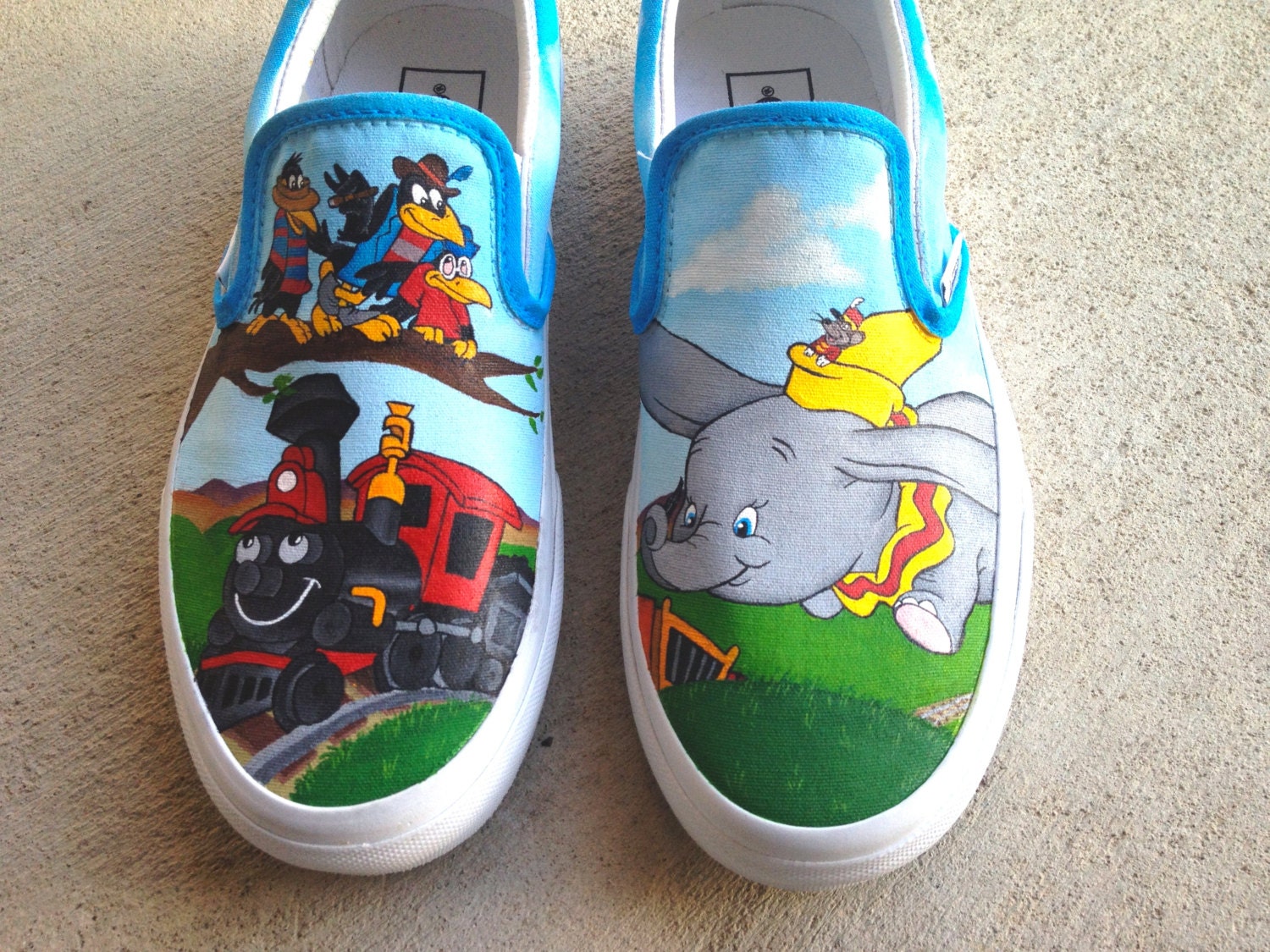 Custom Hand Painted Shoes - Dumbo