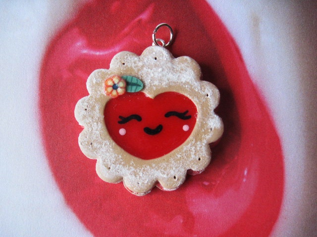 Cookie Kawaii Powdered Charm Polymer Clay Jewelry