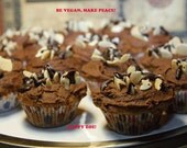 Vegan Gluten Free Vanilla Almond Dark  Chocolate mini baby cakes , love, animal free cruelty,no eggs,no dairy.
