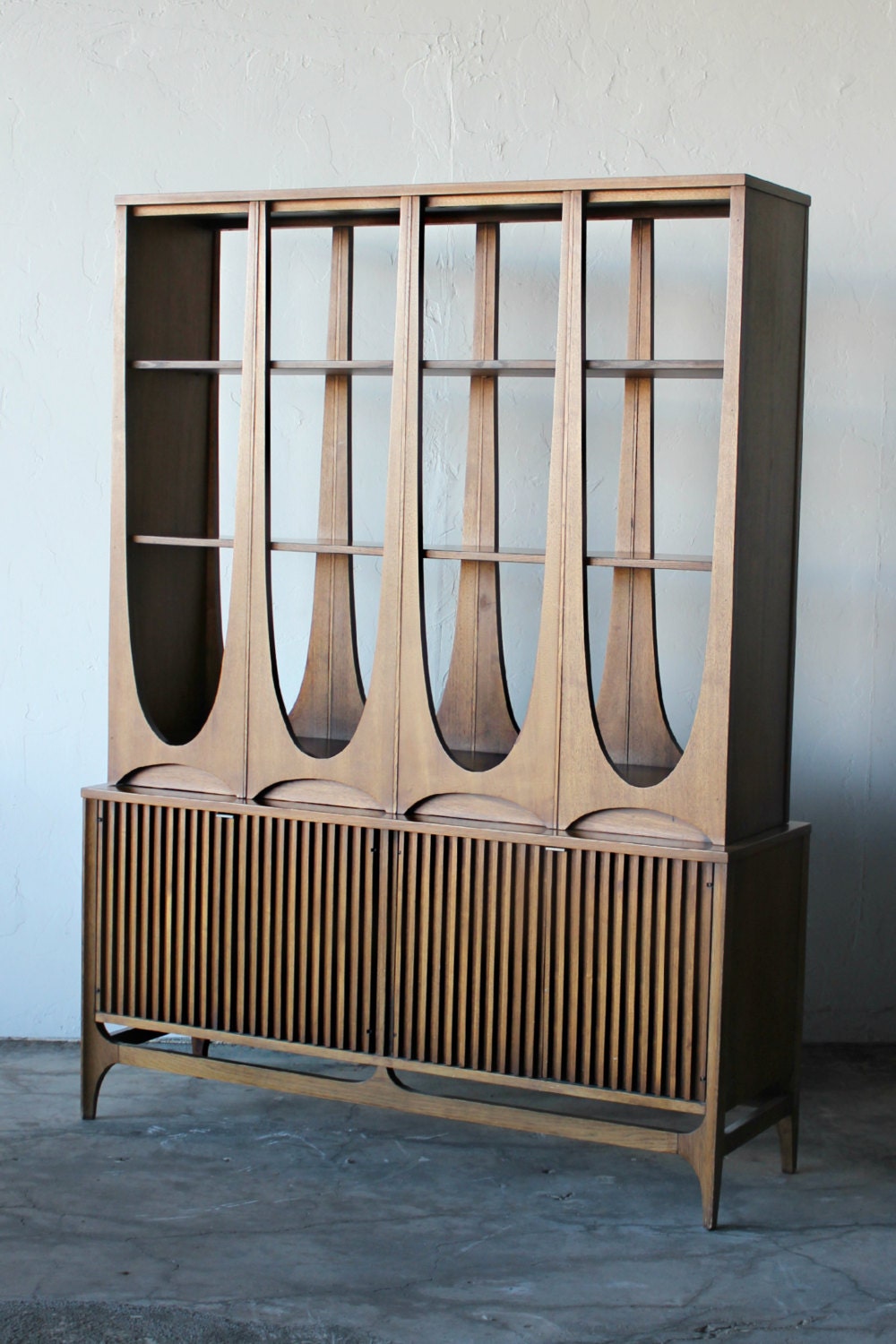 RARE Beautiful Mid Century Double Sided Brasilia Room Divder by Broyhill