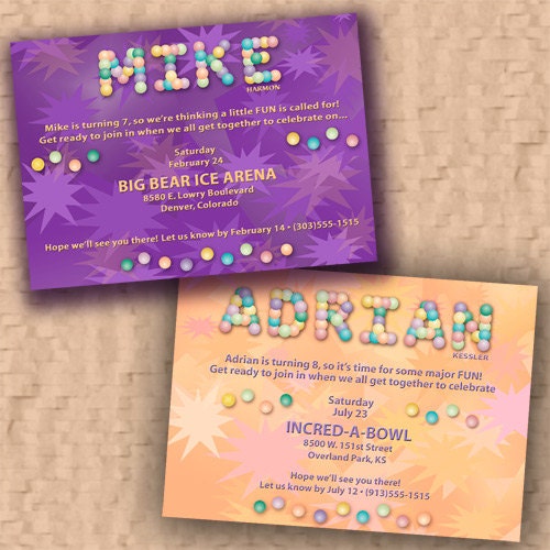Burst of Fun Gumball Birthday Party Invitation for Your Boy or Girl - Printable or Printed for You