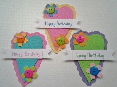 Birthday scrapbook embellishment for  card and tag making party favors and gift bags birthday wedding baby shower school party