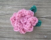 Pink Rose Crochet Flower Lapel Pin/Boutonniere/Corsage For Men/Women, Brooch, Suit Flower, Father's Day Gift