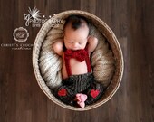 ORIGINAL- Little Man Outfit- Little Man Suit- Baby Boy Outfit- Designer Outfit- Vintage Baby- Heart Patched Pants-  Suspenders- Newborn