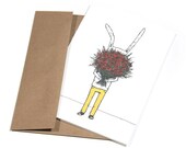 Love You Card - Flower Rabbit