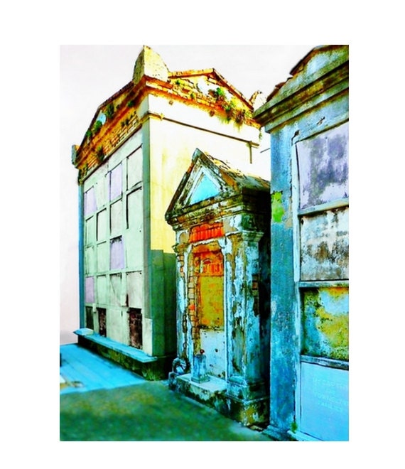 Graveyard Art, Lost in Translation, Gothic Dark Art, New Orleans Cemetery 5x7 Fine Art Print