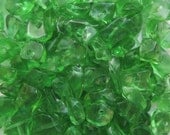 Small Green Glass Chips/Nuggets -- 150 beads