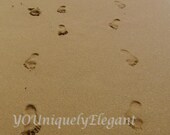Beach Photography- Footprints in the Sand - 8x10 Print  - By The Sea- Fine Wall Art