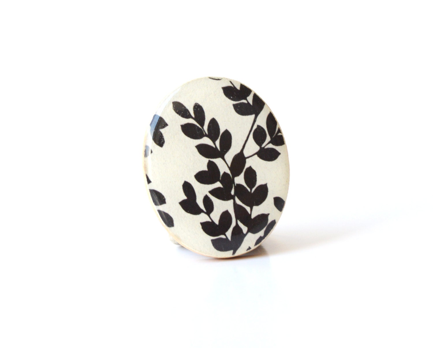 Black leaf Cocktail Ring statement ring eco friendly jewelry black and white mothers day wood jewelry bridesmaid gift Starlight Woods