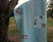 Blue Quilt, Modern Quilt, Blue Lap Quilt, Mosaic, Anna Maria Horner, Innocent Crush