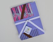 Purple Baby Blanket, Cotton Baby Bedding, Flannel Receiving Blanket