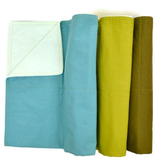 Modern Baby Blanket, Baby Bedding, Baby Quilt, Gender Neutral, Green, Blue, Colorblocked