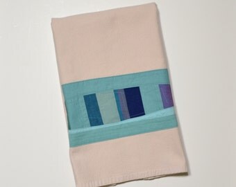 Blue Kitchen Towel, Modern Dish Towel, Waffle Weave Hand Towel