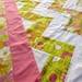 Pink Baby Quilt, Baby Blanket, Chevron, Baby Bedding