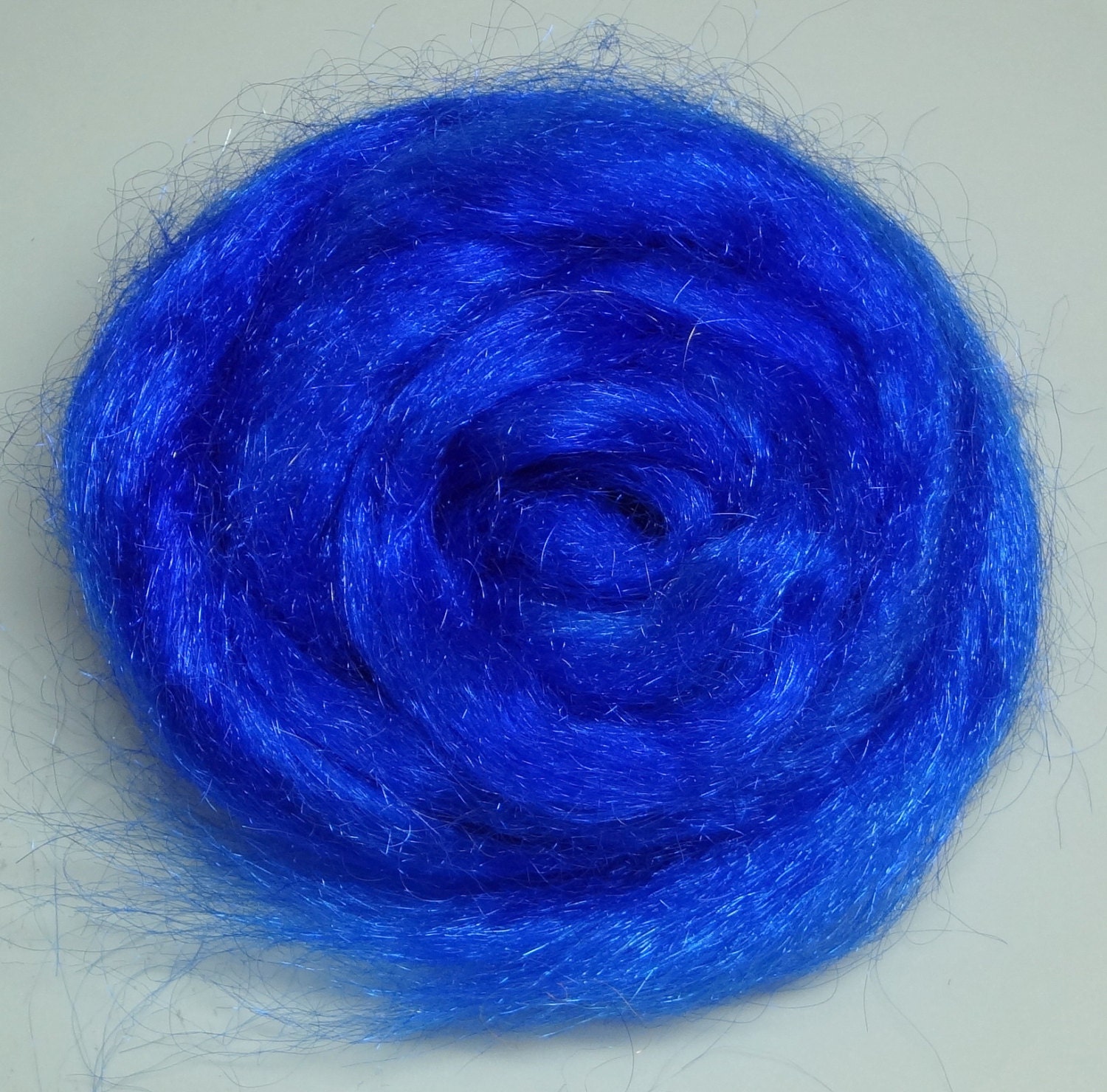 Hand Dyed Firestar "Sapphire" Sparkle and Shine Fiber Add In