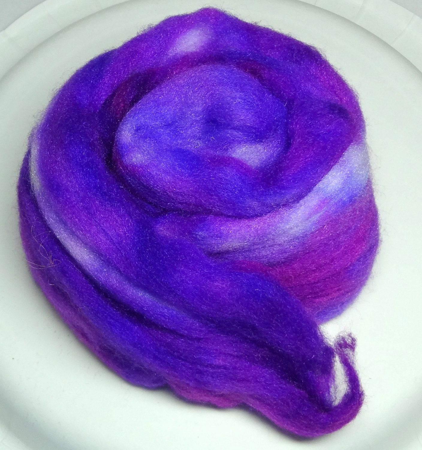 Hand Dyed Starbright Nylon "Purple Pansy"  Fiber Add In