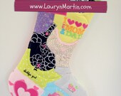 Custom Made "Memory Quilt" Christmas Stocking Made of your Baby's Clothes