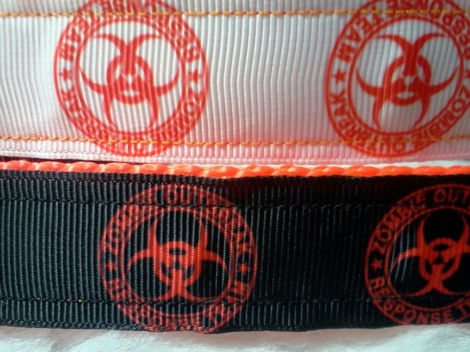 Zombie Dog Collar, 1.5" Zombie Dog Collar - Adjustable Collar, Zombie Outbreak Response Team, 1.5" Inch Collar