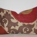 Decorative Pillow Cover- 12 x 18 - Suzani - Red - Rust - Warm Brown - Tan - Accent Pillow