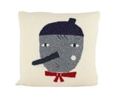 Decorative Pillow - Pinocchio - soft knitted pillow - 18x18, includes insert