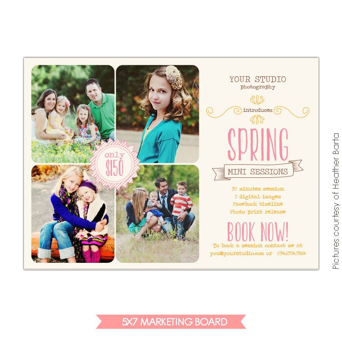 INSTANT DOWNLOAD - Photography Marketing board - Psd Newsletter  template - E708