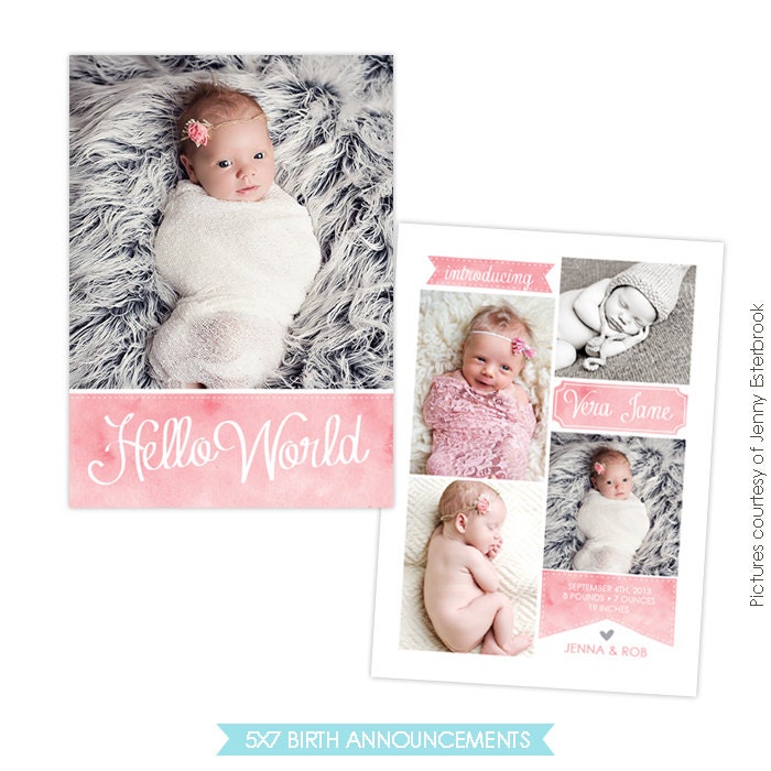 Birth announcement template -  Sweet Jane  - E760