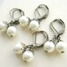 Bridesmaid Jewelry - pearl earrings, set of four, bridesmaid gift, white or ivory
