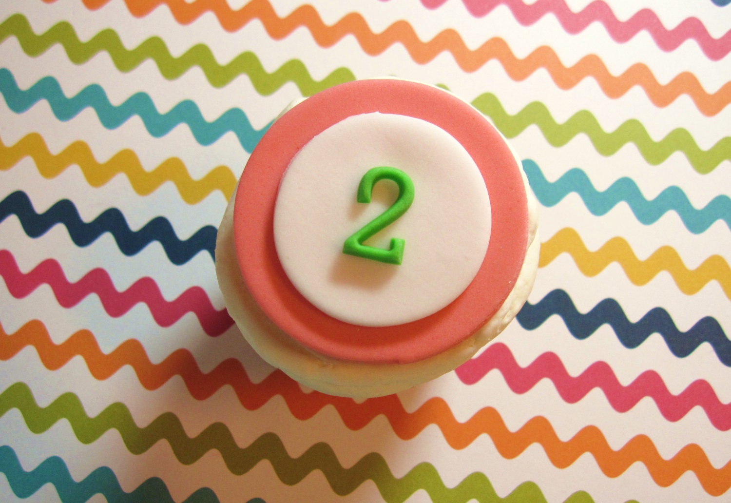 Monogram Number or Lower Case Letter Fondant Cupcake Toppers for birthday or 1st birthday Il_170x135