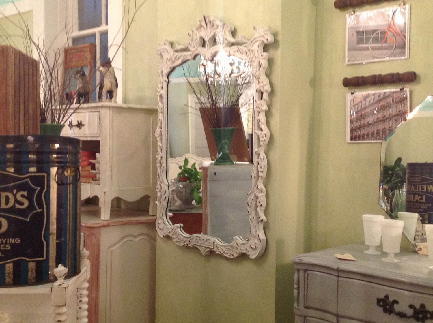 Cottage Painted Shabby Chic Mirror