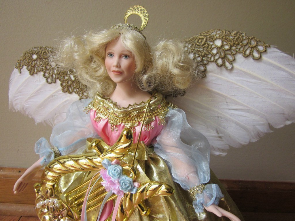 Paradise Galleries Treetop Angel Porcelain Doll