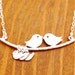Mother Necklace - silver baby, mom of triplets, mom necklace, baby bird necklace, baby shower jewelry
