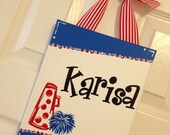 Girls Cheerleading Name Hand Painted Door Hanger Canvas Painting