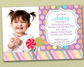 Photo Personalised Sweet Shoppe Birthday Invitations - You Print Il_170x135