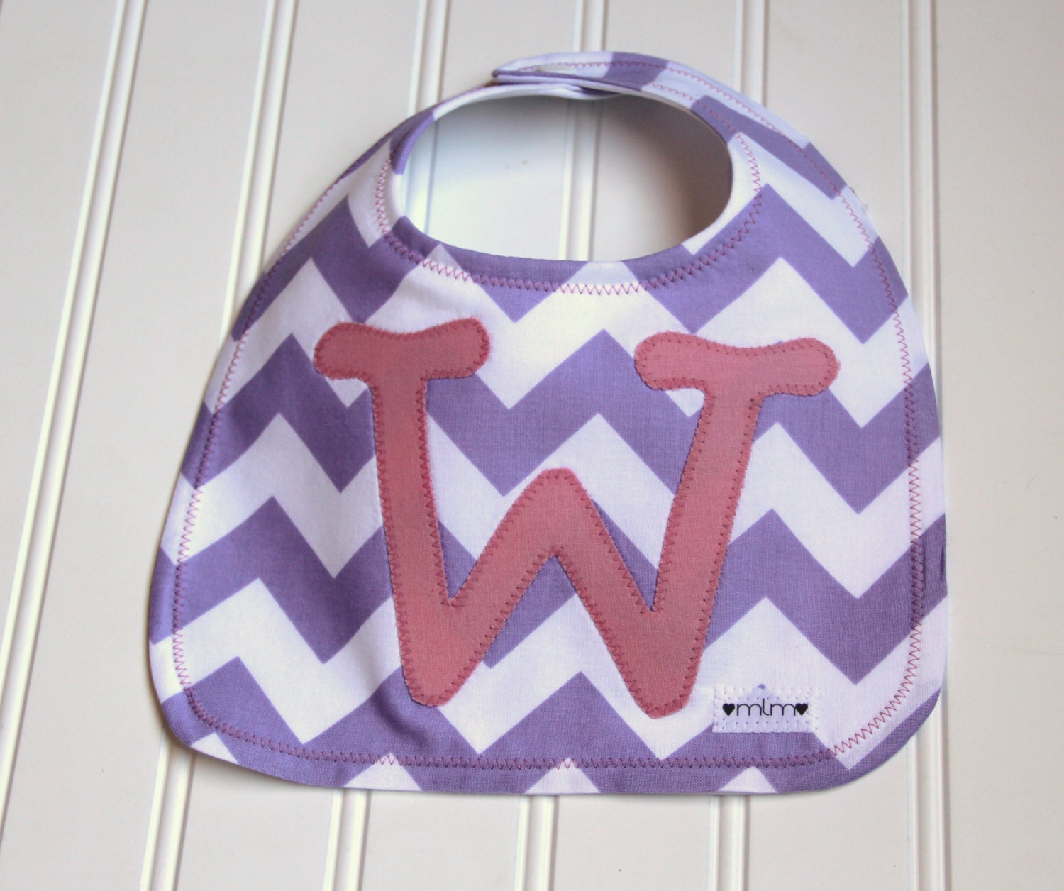 Chevron Bib Monogrammed, Personalized Bib, Chevron Stripe Bib, Waterproof Bib, Custom Bib, Monogrammed Bib