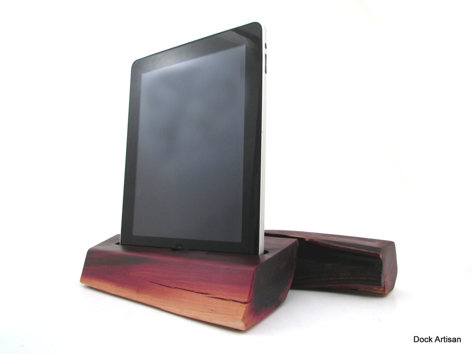 iPad 3 Dock in Mazanita Wood by Dock Artisan