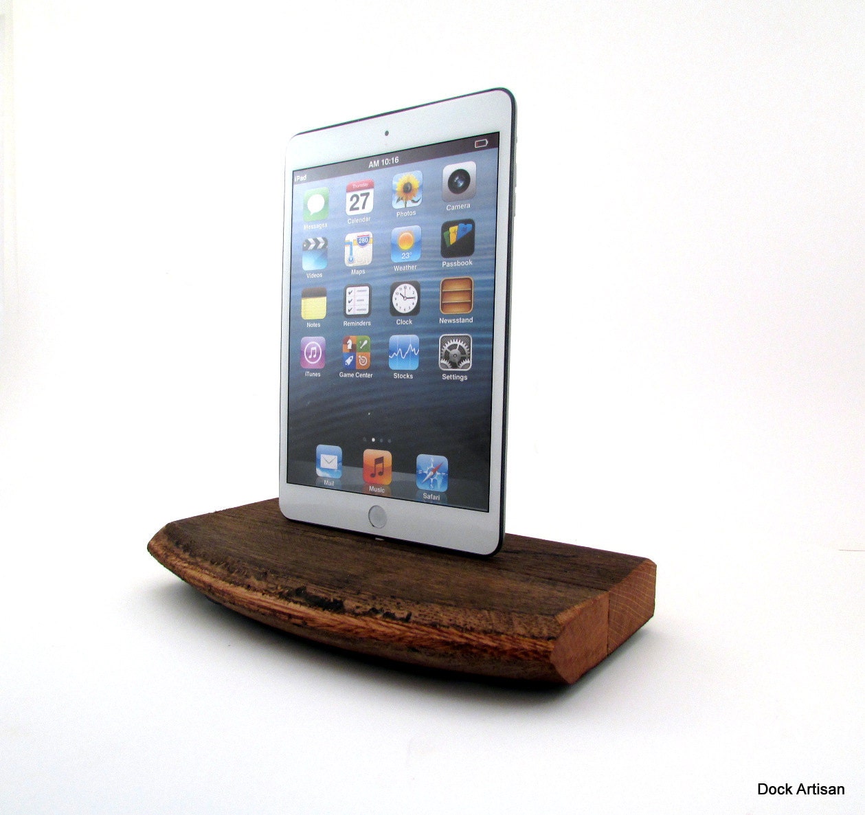 Reclaimed Whiskey Cask Dock for iPad Mini