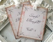 NEW - Personalized Shabby Chic Dream Wedding Escort Cards / Tags - Set of 25 - Tags, Favors, Showers, Cupcake Toppers