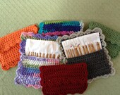 Wooden, bamboo crochet hook set in hand made case.