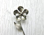 Vintage Flower Brooch Pin Silver tone Wedding Bridal Fashion