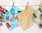 BOYS SHORTS choose your fabric - sailboats, plaids, crabs, nautical, surfboards, whales - sizes 12mo, 18mo, 2, 3, 4, 5