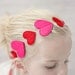 Headband with Red and Pink Hearts