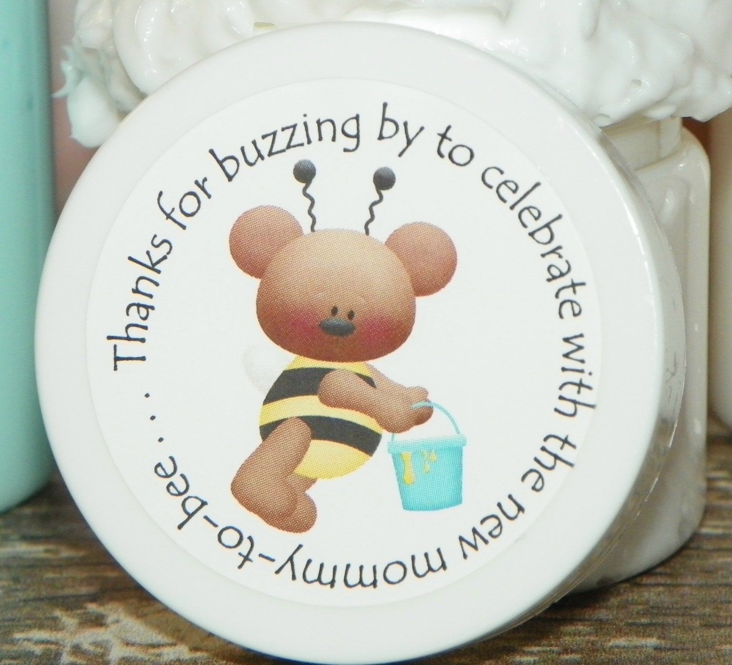 Baby Shower Favors - Personalized Whipped Body Butter (Mommy-to-Bee - Design 2)