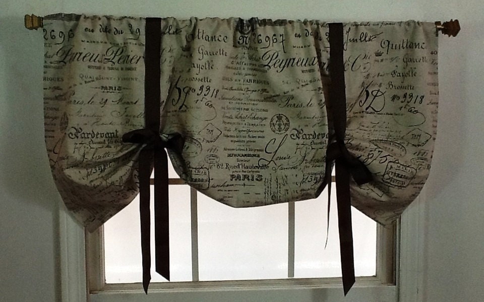 French script tieup valance