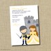 Princess and Knight birthday invitation.