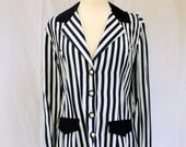 Navy Blue and White Beetlejuice Jacket
